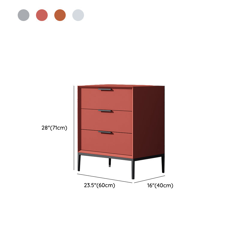 Scandinavische houten opbergkist met zachte close laden voor slaapkamer
