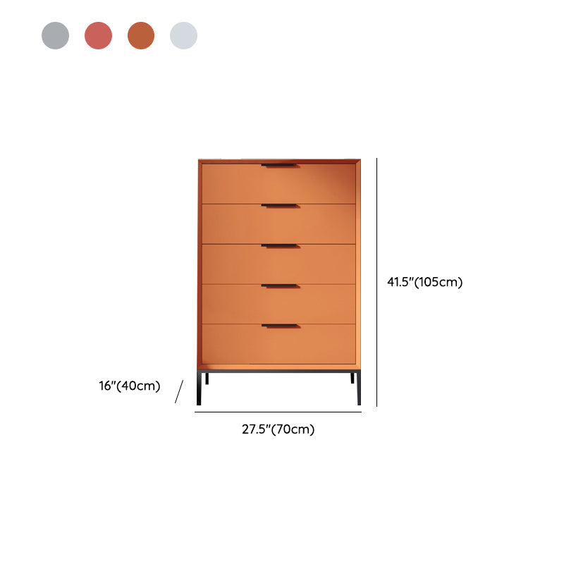 Scandinavische houten opbergkist met zachte close laden voor slaapkamer