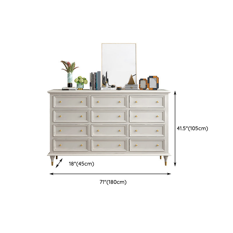 Glam White White Chiuse Lo stoccaggio con cassetti morbidi per la casa