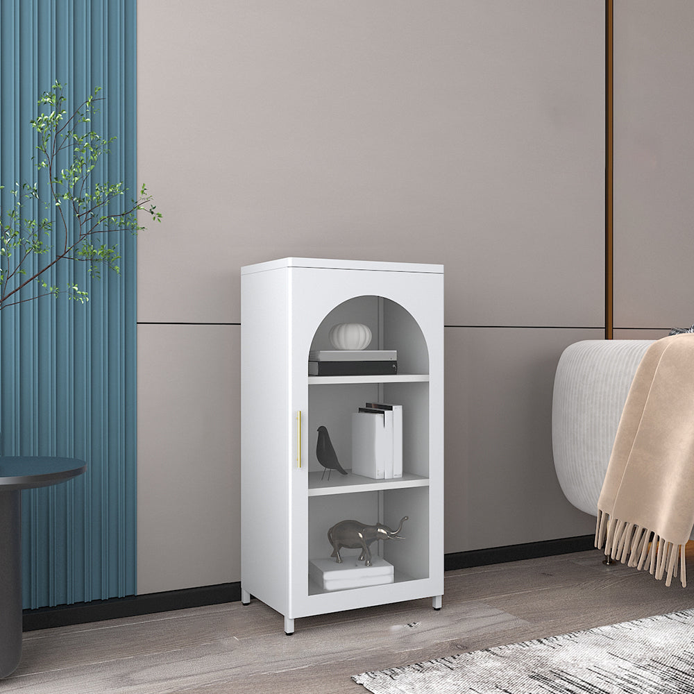 Moderne geschlossene Buchhandelshandel Standard -Metall -Bücherregal mit Regalen