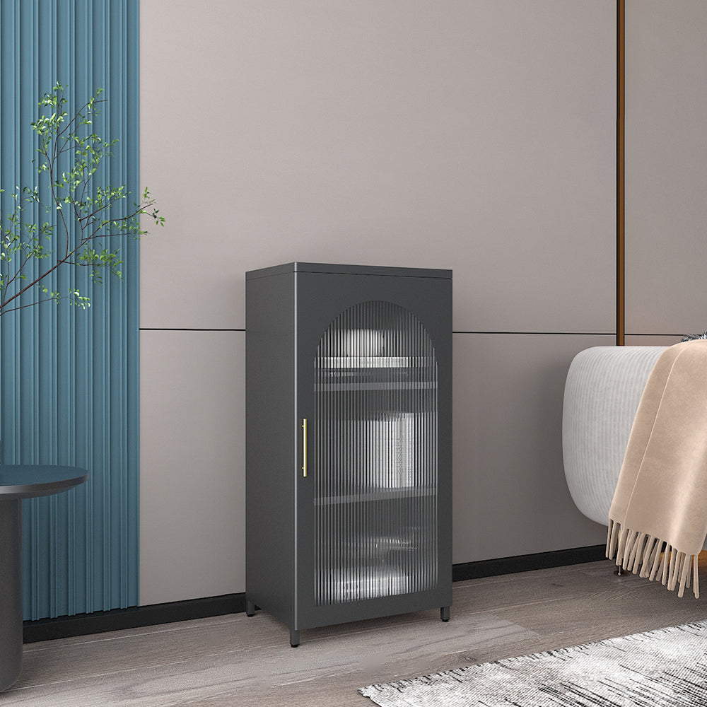 Moderne geschlossene Buchhandelshandel Standard -Metall -Bücherregal mit Regalen