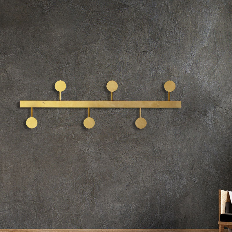 Moderne Stahlwandmontagekleiderregal 27,56 "L 6 Haken Kleiderbügel