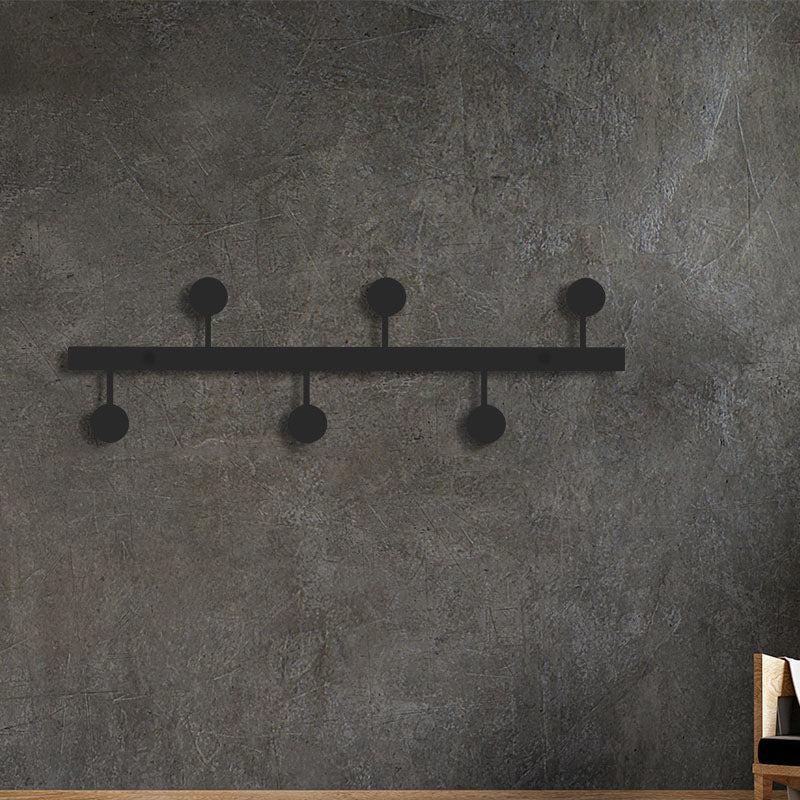 Moderne Stahlwandmontagekleiderregal 27,56 "L 6 Haken Kleiderbügel