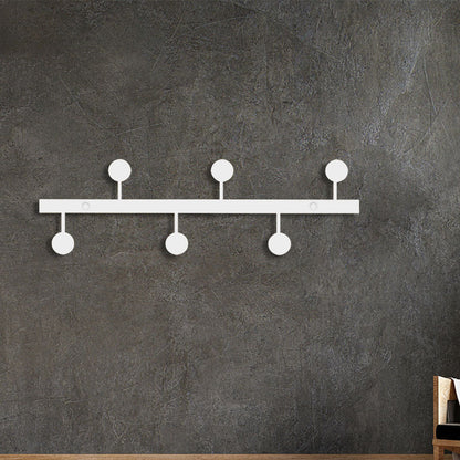 Moderne Stahlwandmontagekleiderregal 27,56 "L 6 Haken Kleiderbügel