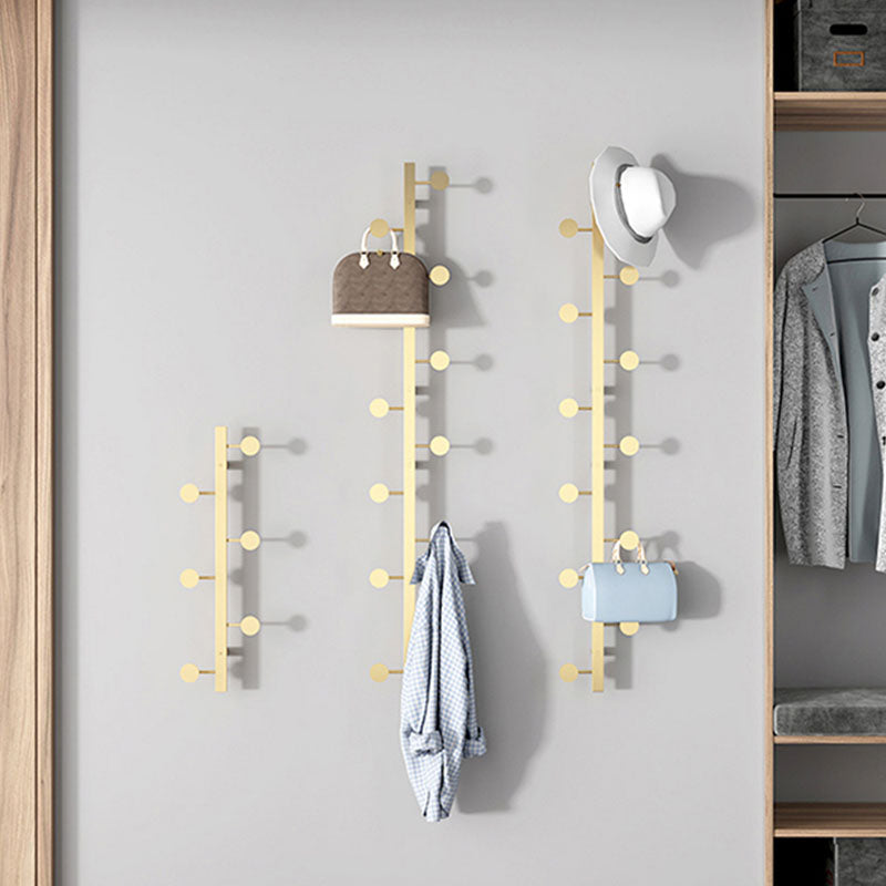 Rack de manteau mural en acier moderne 27,56 "L 6 HOCKS COINS COINDER