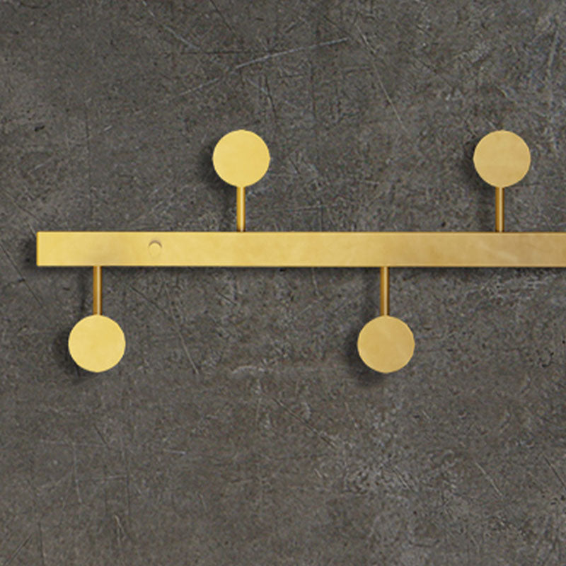 Moderne Stahlwandmontagekleiderregal 27,56 "L 6 Haken Kleiderbügel