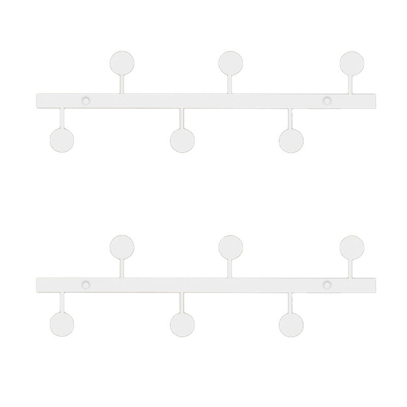 Moderne Stahlwandmontagekleiderregal 27,56 "L 6 Haken Kleiderbügel