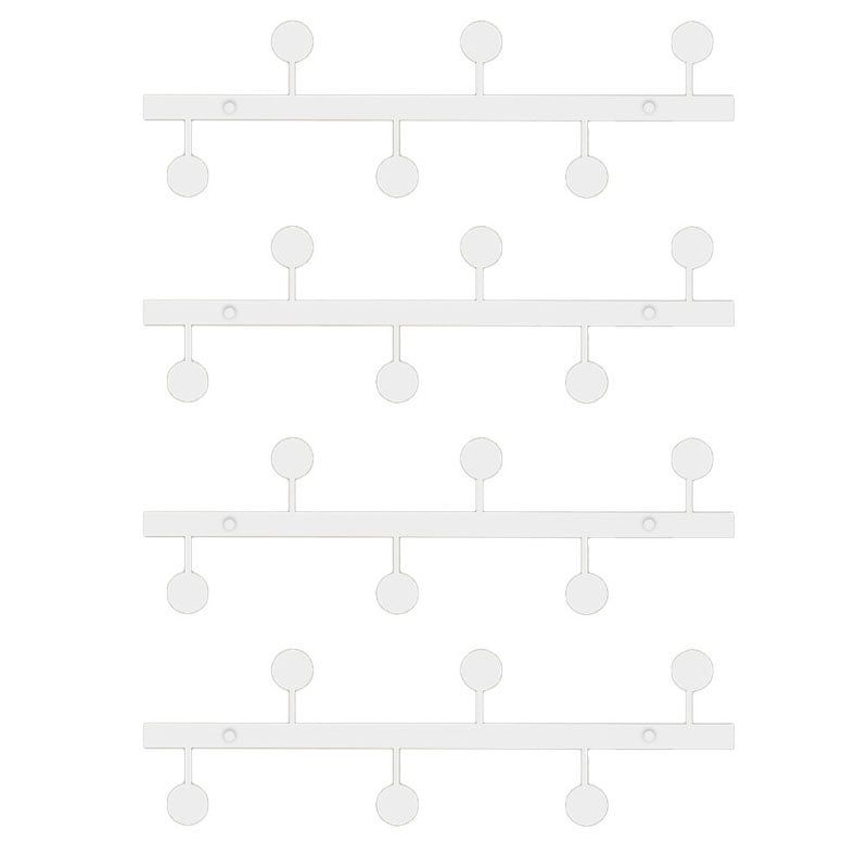 Approfilo montato a parete in acciaio moderno 27,56 "l 6 ganci appendiabiti