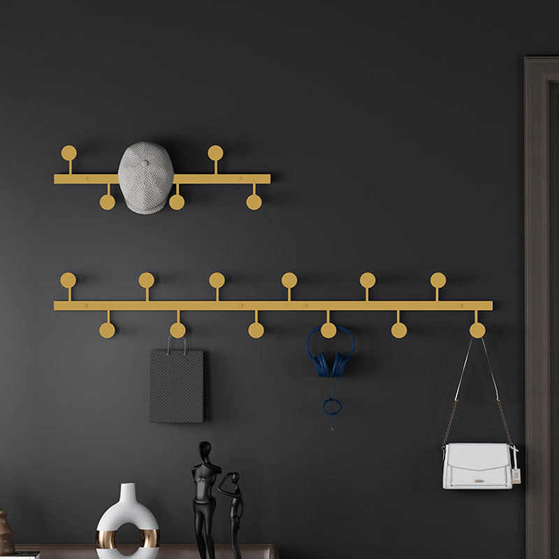 Moderne Stahlwandmontagekleiderregal 27,56 "L 6 Haken Kleiderbügel