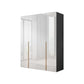 Engineered Wood Armoire Modern White Wardrobe Closet with Garment Rod Armoire 63"L x 20"W x 79"H Clearhalo 'Armoires & Wardrobes' 'armoires_wardrobes' 'Bedroom Furniture' 'furn' 'furn_armoires_wardrobes' 'Furniture' 7871600