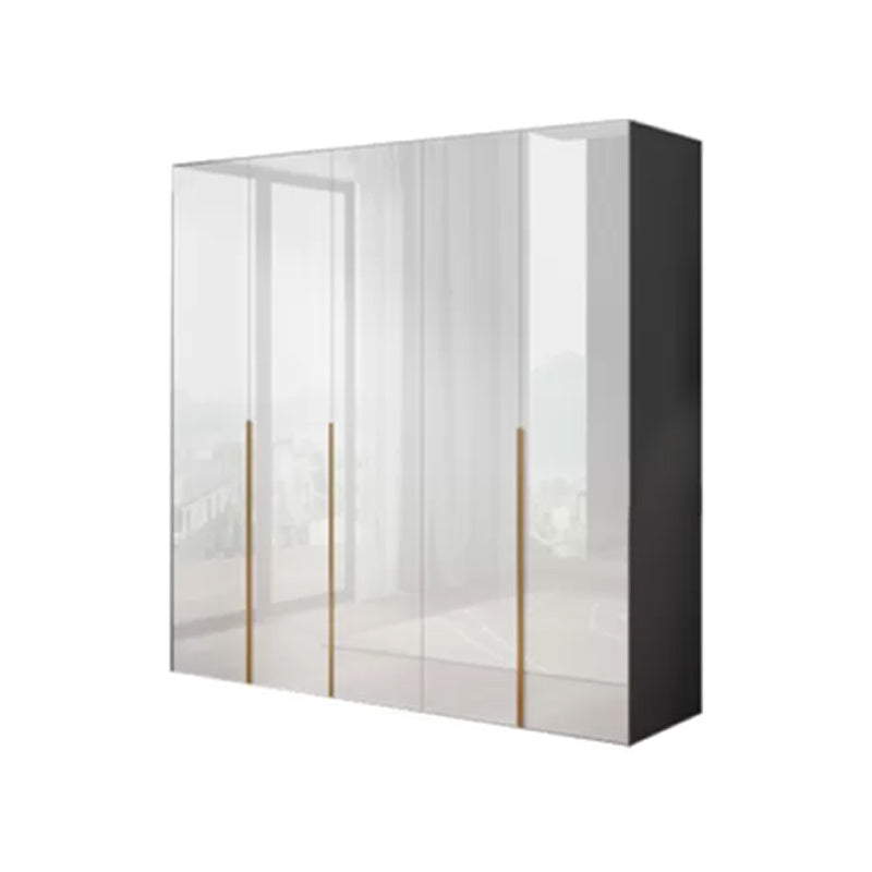 Engineered Wood Armoire Modern White Wardrobe Closet with Garment Rod Armoire 79"L x 20"W x 79"H Clearhalo 'Armoires & Wardrobes' 'armoires_wardrobes' 'Bedroom Furniture' 'furn' 'furn_armoires_wardrobes' 'Furniture' 7871601