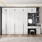 Engineered Wood Armoire Modern White Wardrobe Closet with Garment Rod Clearhalo 'Armoires & Wardrobes' 'armoires_wardrobes' 'Bedroom Furniture' 'furn' 'furn_armoires_wardrobes' 'Furniture' 7871602