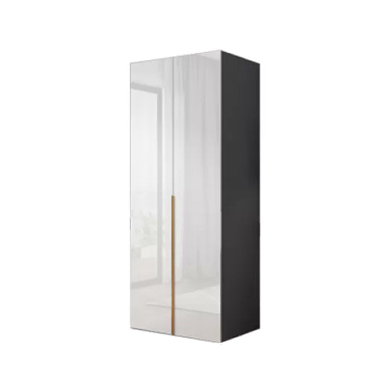 Engineered Wood Armoire Modern White Wardrobe Closet with Garment Rod Armoire 31.5"L x 20"W x 79"H Clearhalo 'Armoires & Wardrobes' 'armoires_wardrobes' 'Bedroom Furniture' 'furn' 'furn_armoires_wardrobes' 'Furniture' 7871603