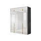 Engineered Wood Armoire Modern White Wardrobe Closet with Garment Rod Armoire with Top Cabinet 63"L x 20"W x 79"H Clearhalo 'Armoires & Wardrobes' 'armoires_wardrobes' 'Bedroom Furniture' 'furn' 'furn_armoires_wardrobes' 'Furniture' 7871624