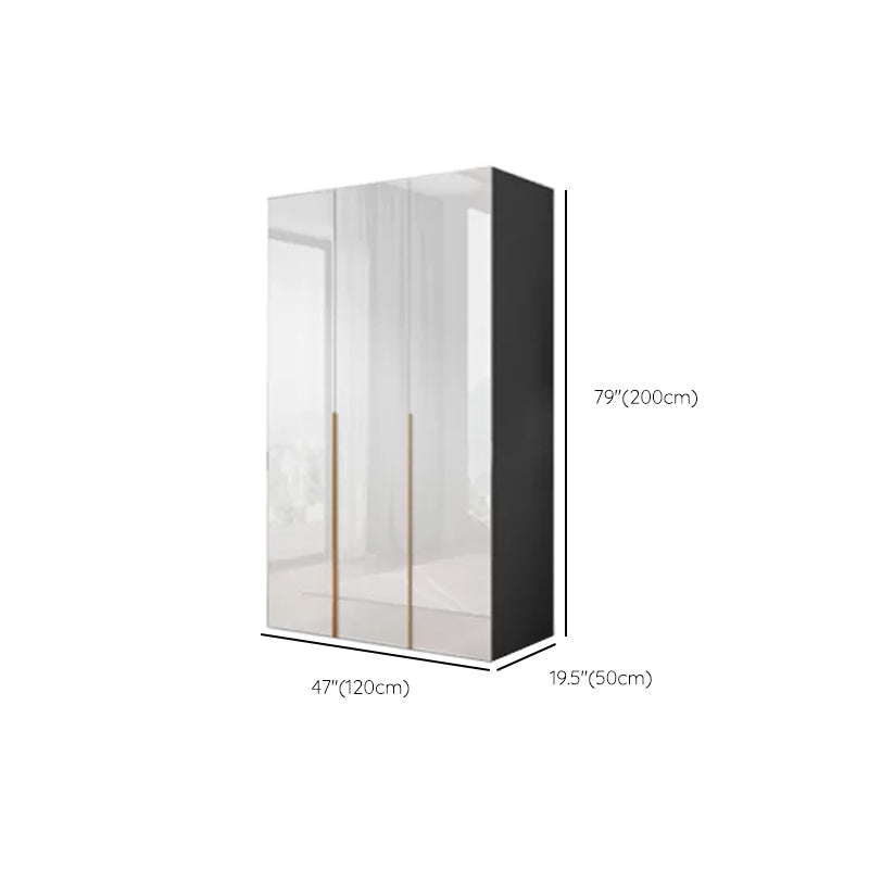 Engineered Wood Armoire Modern White Wardrobe Closet with Garment Rod Clearhalo 'Armoires & Wardrobes' 'armoires_wardrobes' 'Bedroom Furniture' 'furn' 'furn_armoires_wardrobes' 'Furniture' 7871629