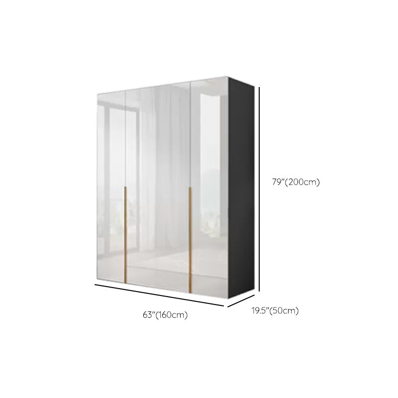 Engineered Wood Armoire Modern White Wardrobe Closet with Garment Rod Clearhalo 'Armoires & Wardrobes' 'armoires_wardrobes' 'Bedroom Furniture' 'furn' 'furn_armoires_wardrobes' 'Furniture' 7871630