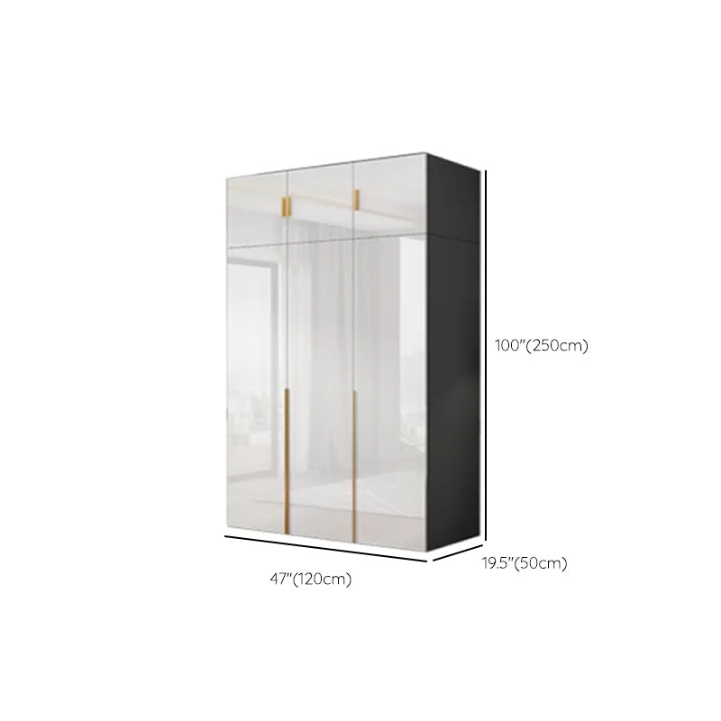 Engineered Wood Armoire Modern White Wardrobe Closet with Garment Rod Clearhalo 'Armoires & Wardrobes' 'armoires_wardrobes' 'Bedroom Furniture' 'furn' 'furn_armoires_wardrobes' 'Furniture' 7871634