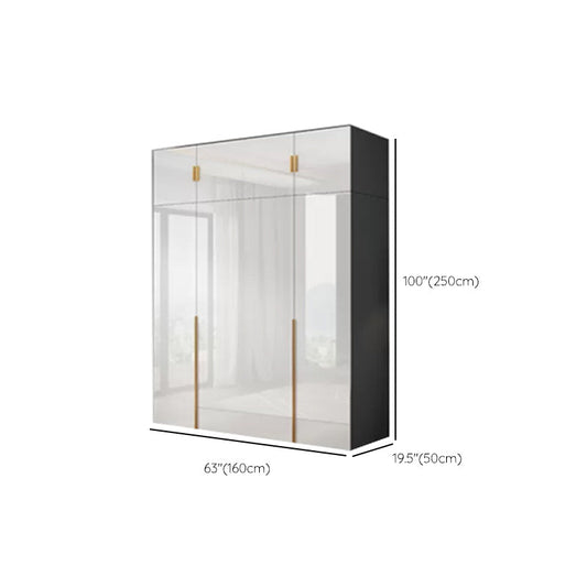 Engineered Wood Armoire Modern White Wardrobe Closet with Garment Rod Clearhalo 'Armoires & Wardrobes' 'armoires_wardrobes' 'Bedroom Furniture' 'furn' 'furn_armoires_wardrobes' 'Furniture' 7871635