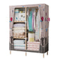 Metal Modern Armoire Shelves Storage Wardrobe Closet with Garment Rod