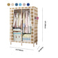 Metal Modern Armoire Shelves Storage Wardrobe Closet with Garment Rod