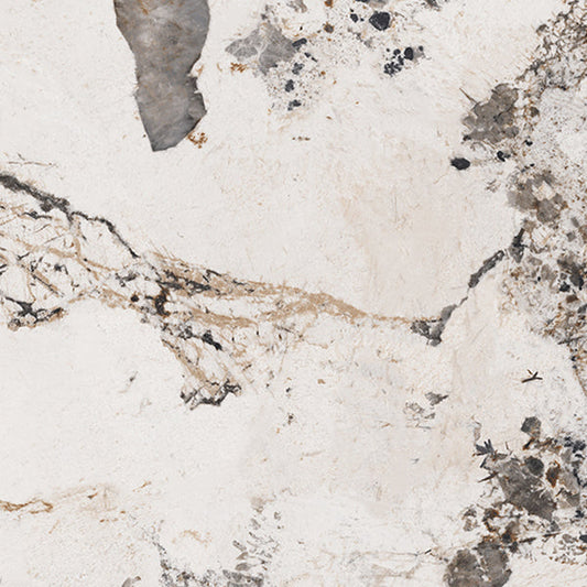 Luxe rechthoekige stenen bovenste eettafel met gouden stalen X-Base