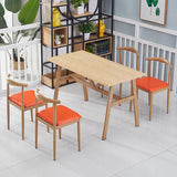 Contemporary Home Dining Table with Steel Trestle for 2-4 People