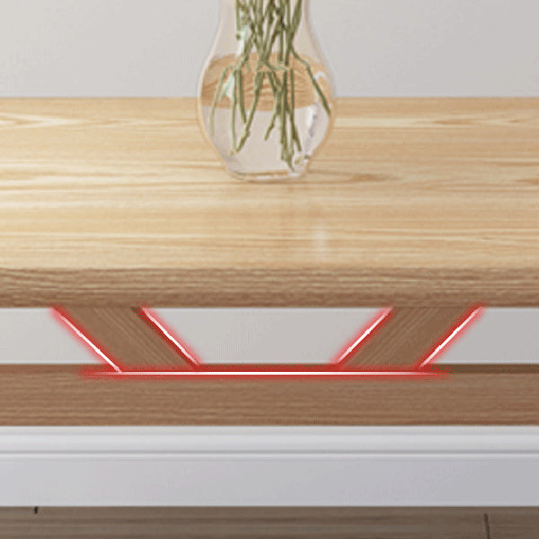 Contemporary Rectangular Wooden Dining Table with Trestle for 2-4 People Clearhalo 'Dining Tables & Seating' 'Dining Tables' 'dining_table' 'furn' 'furn_dining_table' 'Furniture' 'Kitchen & Dining Furniture' 7872805