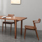 Legno di noce marrone 1/5 pezzi Dinette set con tavolo da pranzo rettangolo e sedie in legno