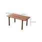 Legno di noce marrone 1/5 pezzi Dinette set con tavolo da pranzo rettangolo e sedie in legno