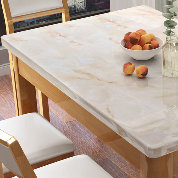 7 Piece Faux Marble Top Rectangle Shape Dining Room Furniture Set Clearhalo 'Dining Room Sets' 'Dining Tables & Seating' 'dining_room_set' 'furn' 'furn_dining_room_set' 'Furniture' 'Kitchen & Dining Furniture' 7873022