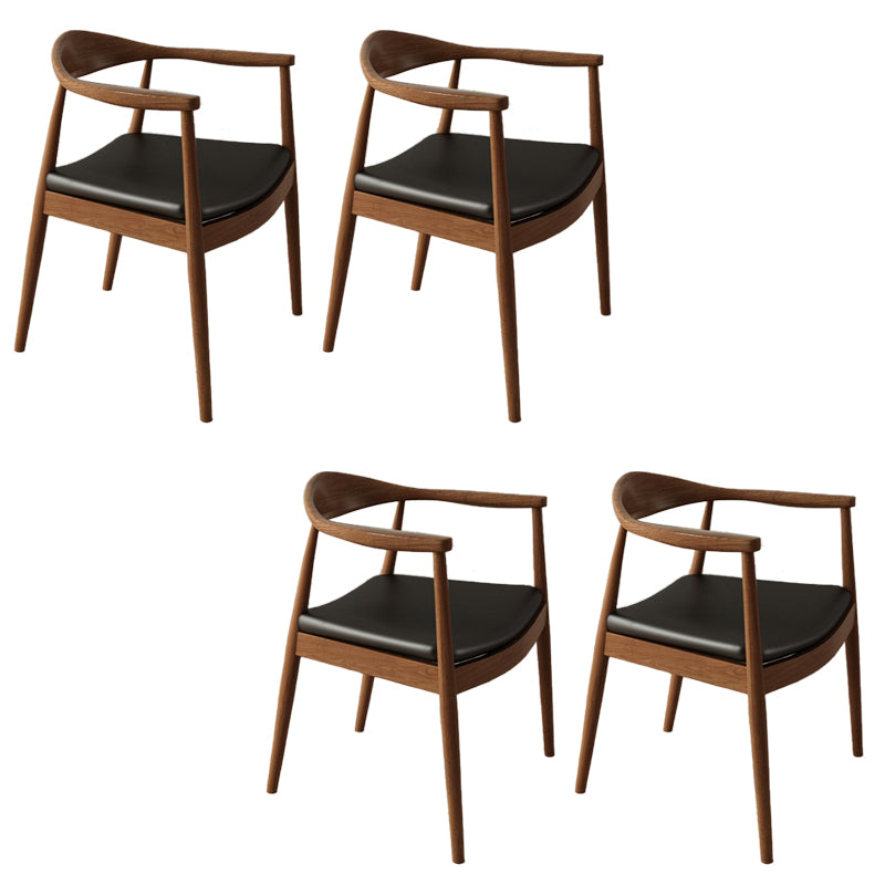 モダンホームウッドオープンバックダイニングルーム布張りのアームチェア