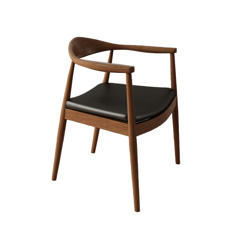 モダンホームウッドオープンバックダイニングルーム布張りのアームチェア