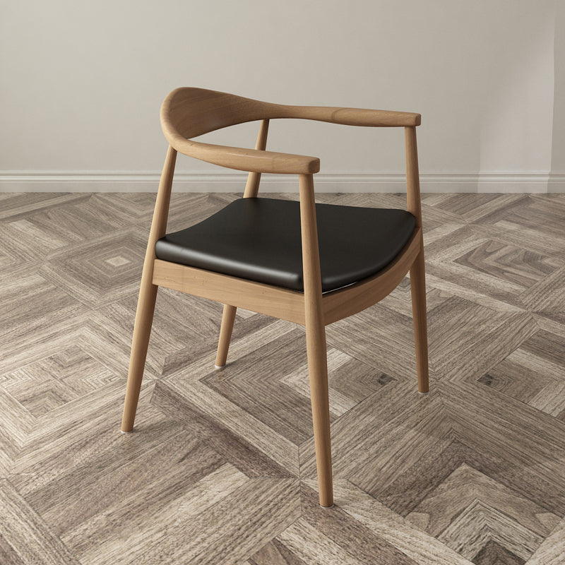 Moderna casa aperta in legno aperto sala da pranzo sedia a braccio imbottita