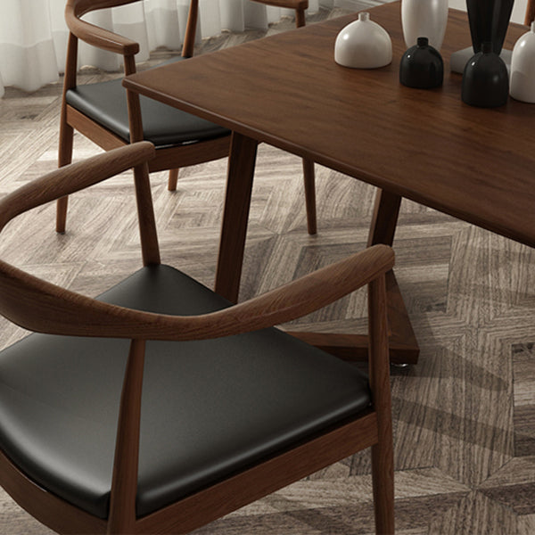 Moderna casa aperta in legno aperto sala da pranzo sedia a braccio imbottita