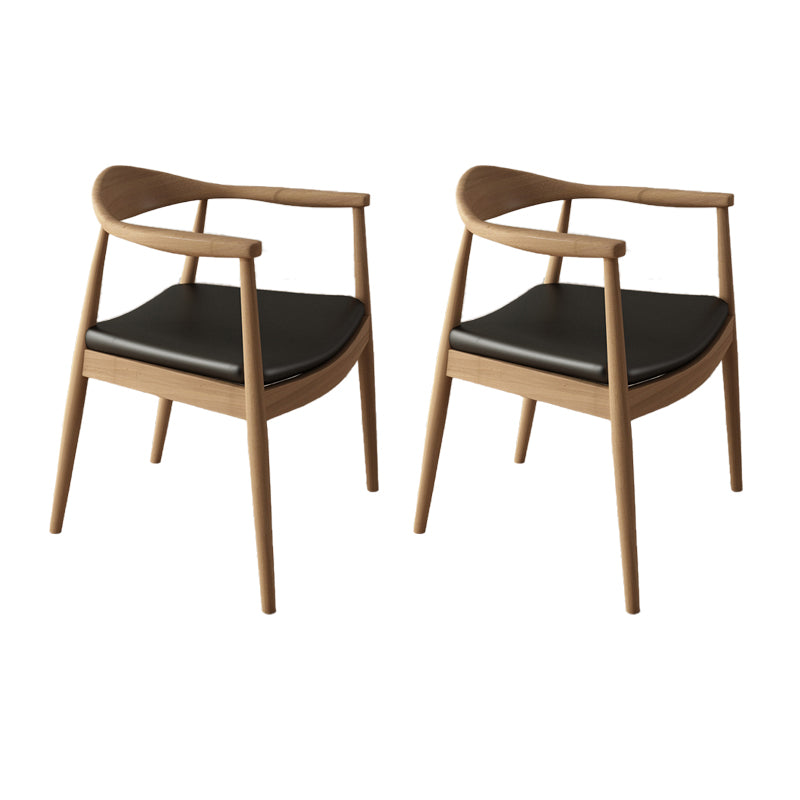 モダンホームウッドオープンバックダイニングルーム布張りのアームチェア