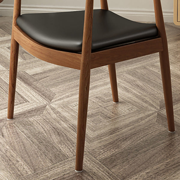 モダンホームウッドオープンバックダイニングルーム布張りのアームチェア