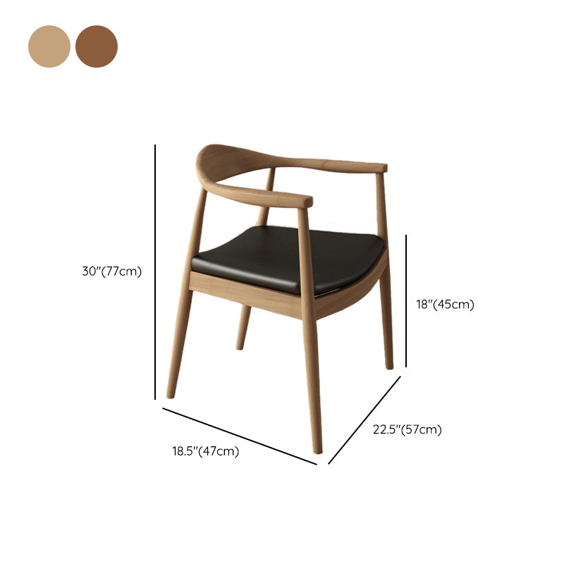 モダンホームウッドオープンバックダイニングルーム布張りのアームチェア