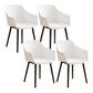 Modern Plastic Dining Room Upholstered Black Leg Dining Chair