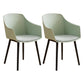 Modern Plastic Dining Room Upholstered Black Leg Dining Chair