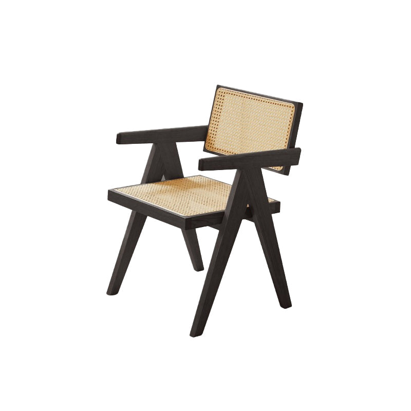 Zeitgenössischer offener Rückenholz -Essarmstuhl (Set von 2/4/6/8)