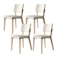 Contemporary Matte Finish Ash Wood Dining Chair for Living Room