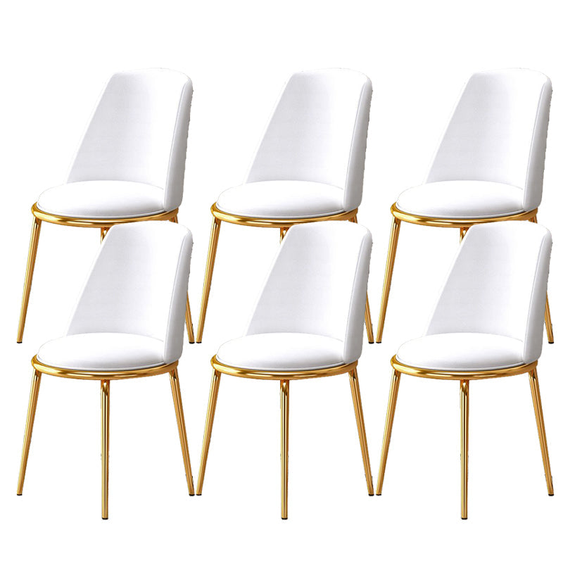 Contemporary Matte Finish Faux Leather Side Chair for Living Room