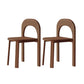 Matte Finish Oak Wood Contemporary Dining Chair for Living Room