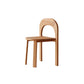 Matte Finish Oak Wood Contemporary Dining Chair for Living Room