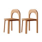 Matte Finish Oak Wood Contemporary Dining Chair for Living Room