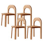 Matte Finish Oak Wood Contemporary Dining Chair for Living Room