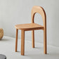 Matte Finish Oak Wood Contemporary Dining Chair for Living Room