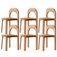 Matte Finish Oak Wood Contemporary Dining Chair for Living Room