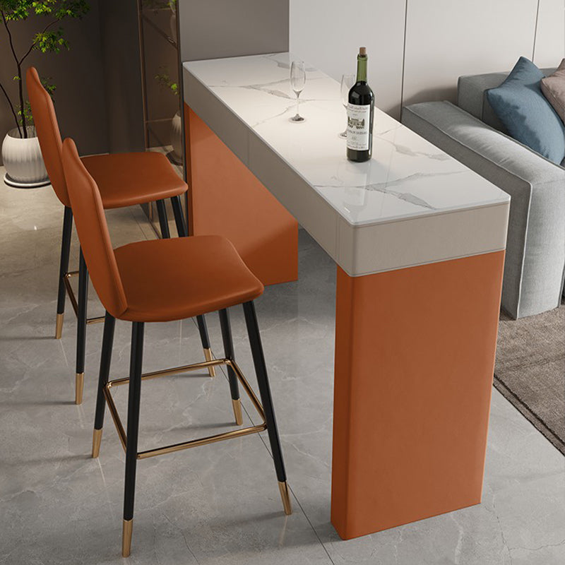 Contemporary  Low Back Counter-height Stool with Upholstered for Living Room