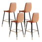 Contemporary  Low Back Counter-height Stool with Upholstered for Living Room